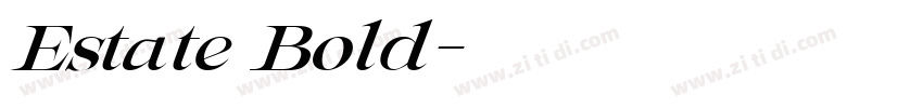 Estate Bold字体转换